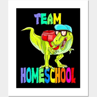 Team Homeschool Dinosaur T Rex Back To School Posters and Art